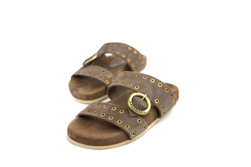 Lazamani Slipper Straps Buckle Stone