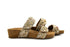 Lazamani Bo Flower Beads Two Strap Mules Beige