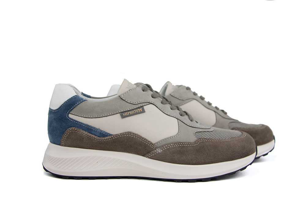 Mephisto Sneaker Driss Warm Grey Blue Combi