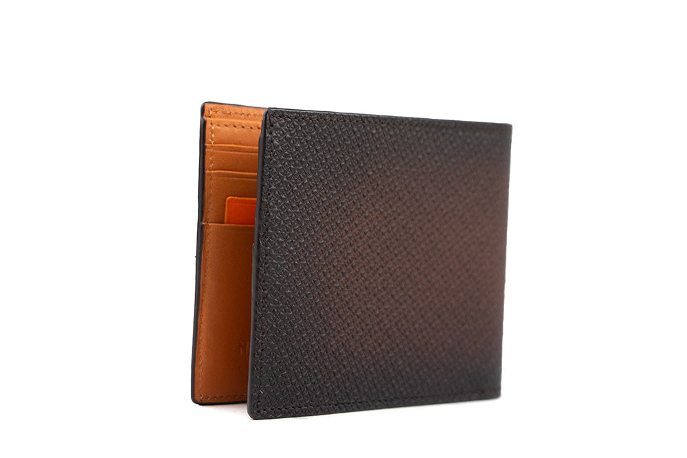 Magnanni Tall Fold Wallet Grab. Cott Caoba Brown