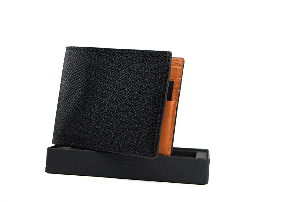 Magnanni Tall Fold Wallet Grab. Cott Black