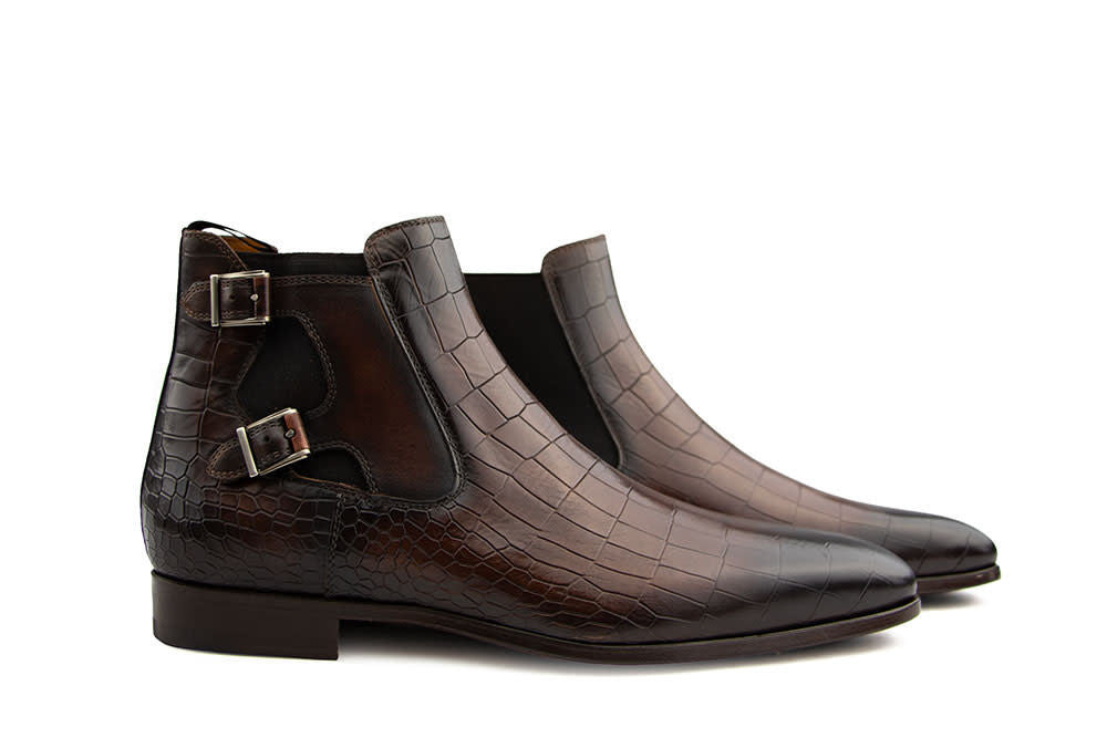 Magnanni Chelsea Cacao Mid Brown Grab.Alligator
