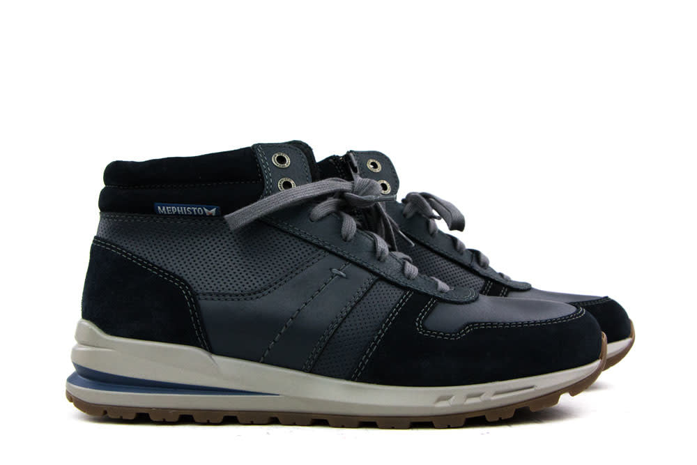 Mephisto Hoge Veterschoen Boran Blauw