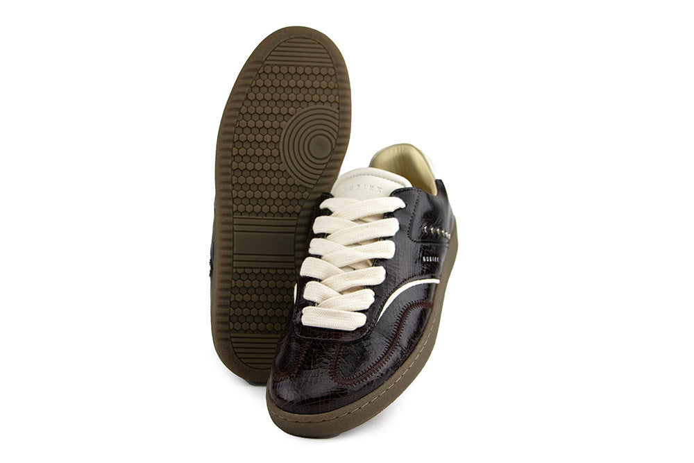 Nubikk Ray Owen Studs Dark Brown Craquele