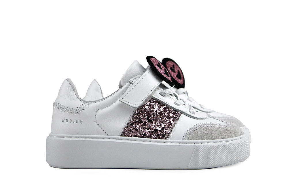 Nubikk Vince Wing K White Combi Glitter Pink