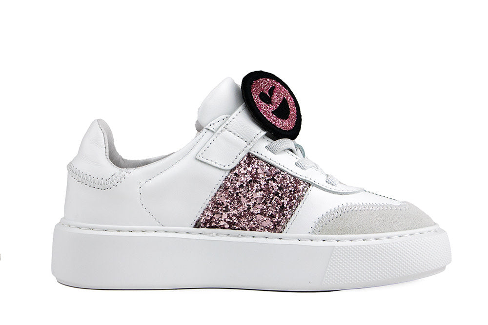 Nubikk Vince Wing K White Combi Glitter Pink