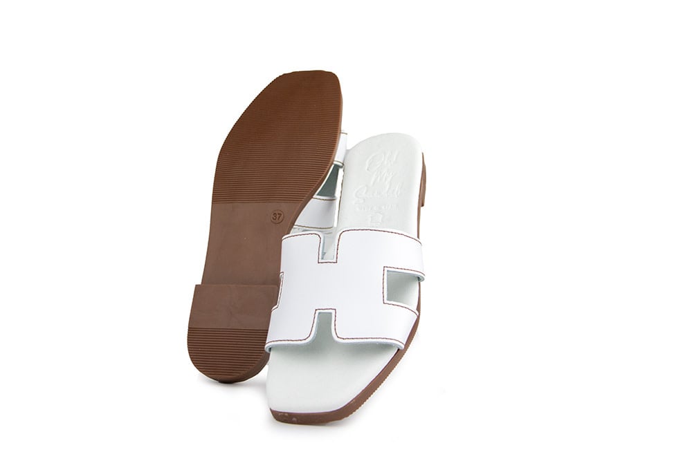 O My Sandals Slipper Blanco White