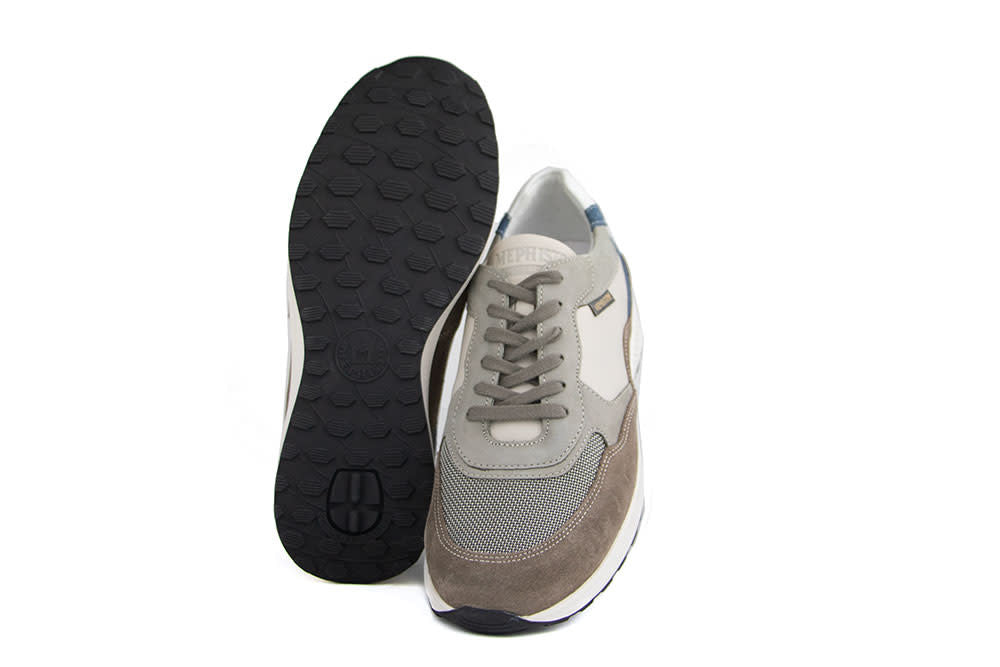 Mephisto Sneaker Driss Warm Grey Blue Combi