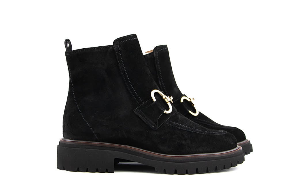Paul Green Enkellaars Bit Soft Suede Black