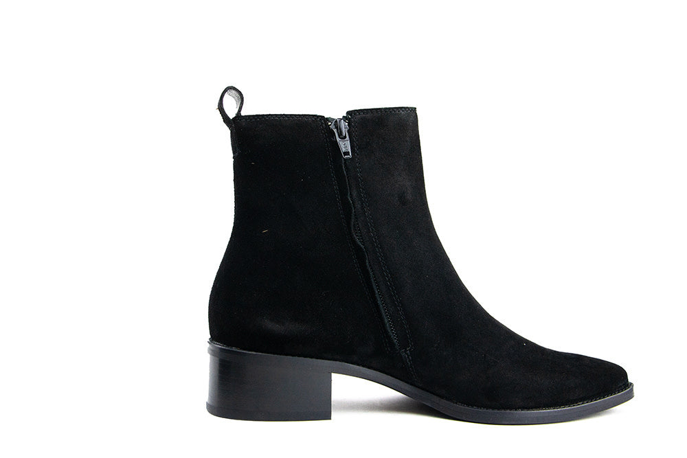 Paul Green Enkellaars Black Suède