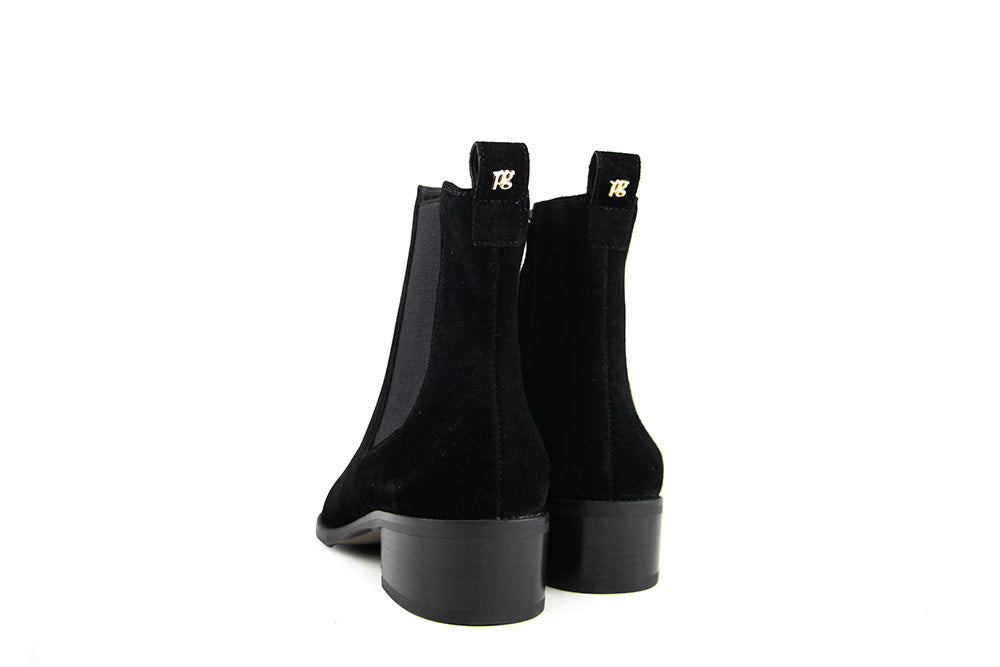 Paul Green Enkellaars Black Suède