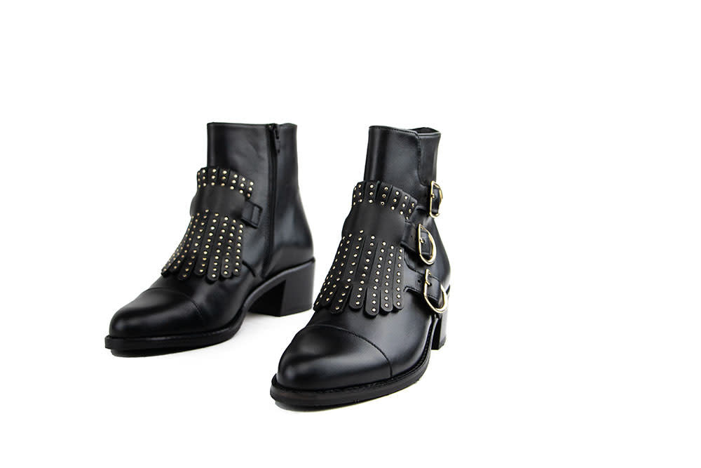 Pertini Enkellaars Studs Cesar Black