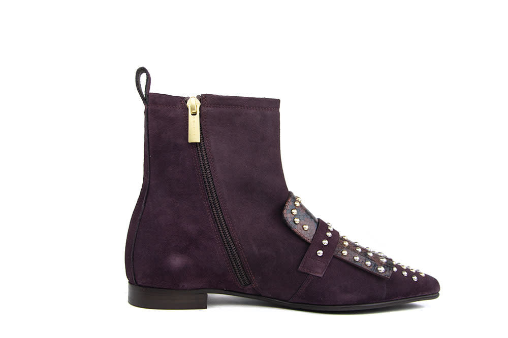 Pertini Enkellaars Studs Daino Prugna Kurenai Bourke