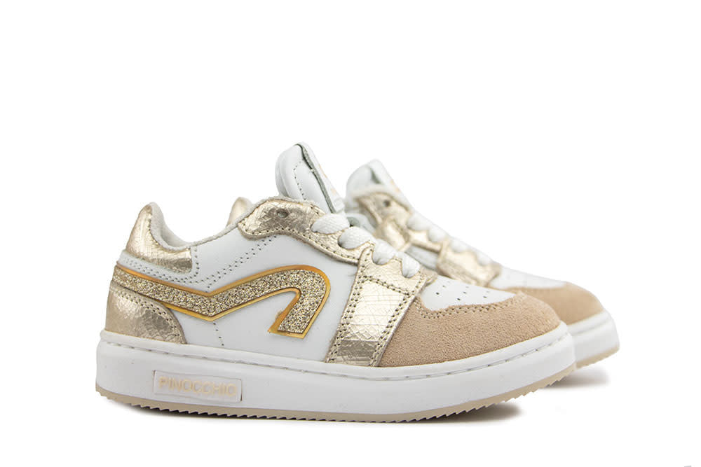 Pinocchio Sneaker Platina Wit Combi