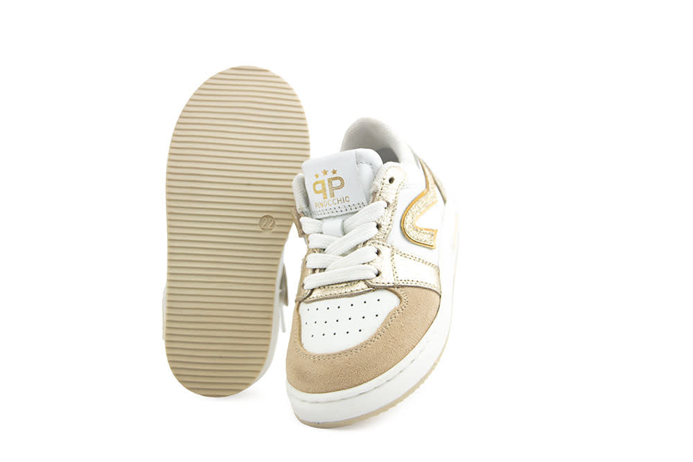 Pinocchio Sneaker Platina Wit Combi