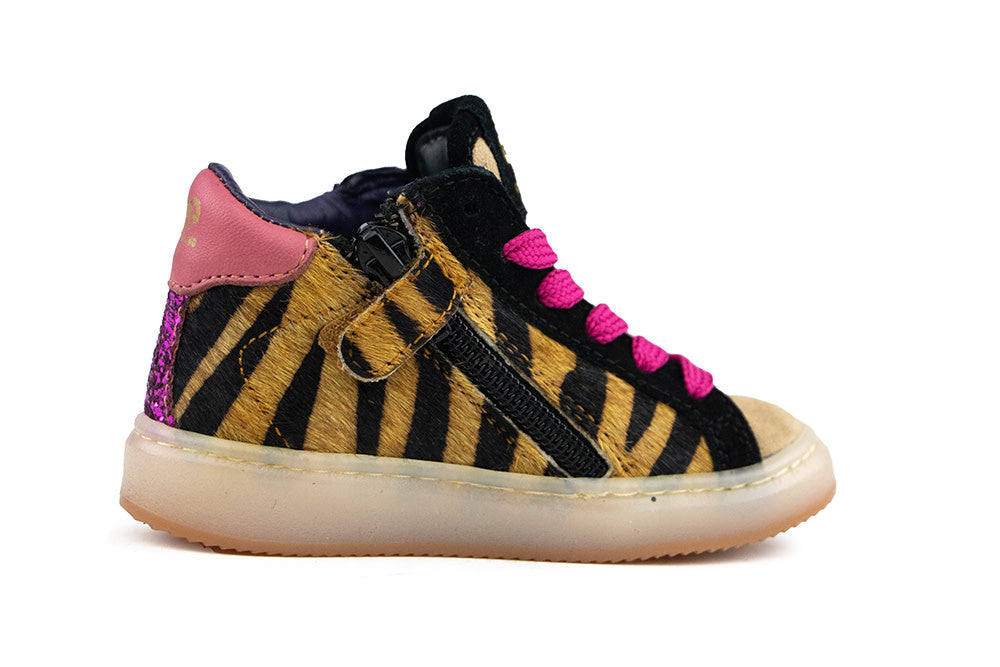Pinocchio Hoge Sneaker Naturel Pink