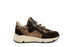 Pinocchio Sneaker Dark Brown Gold Glitter