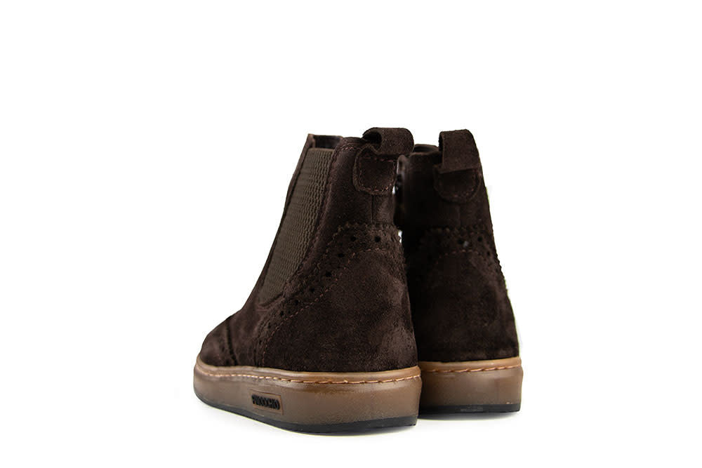Pinocchio Chelsea Boot Dark Brown Suede