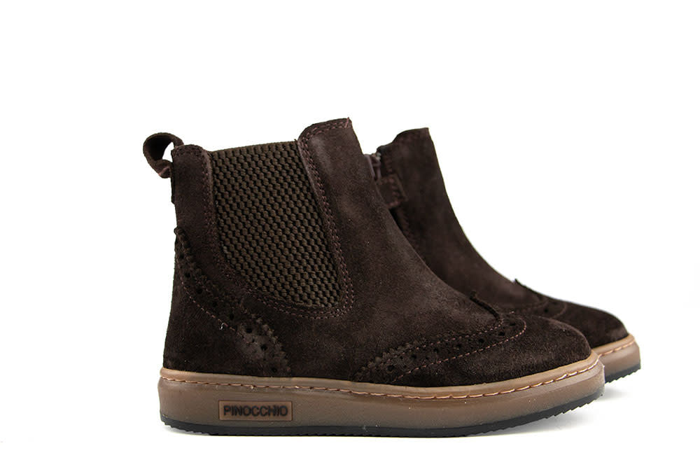 Pinocchio Chelsea Boot Dark Brown Suede