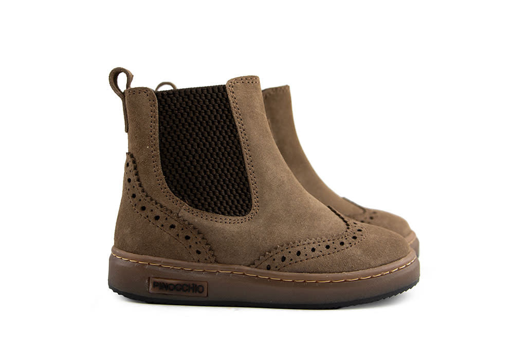 Pinocchio Chelsea Boot Khaki Suede