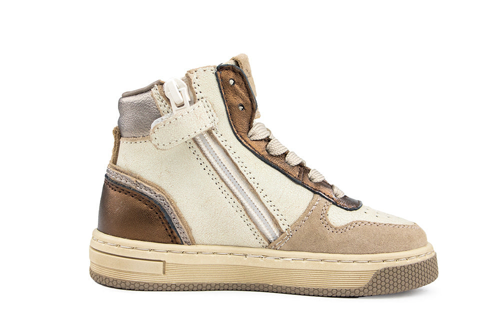 Pinocchio Hoge Sneaker Taupe Combi