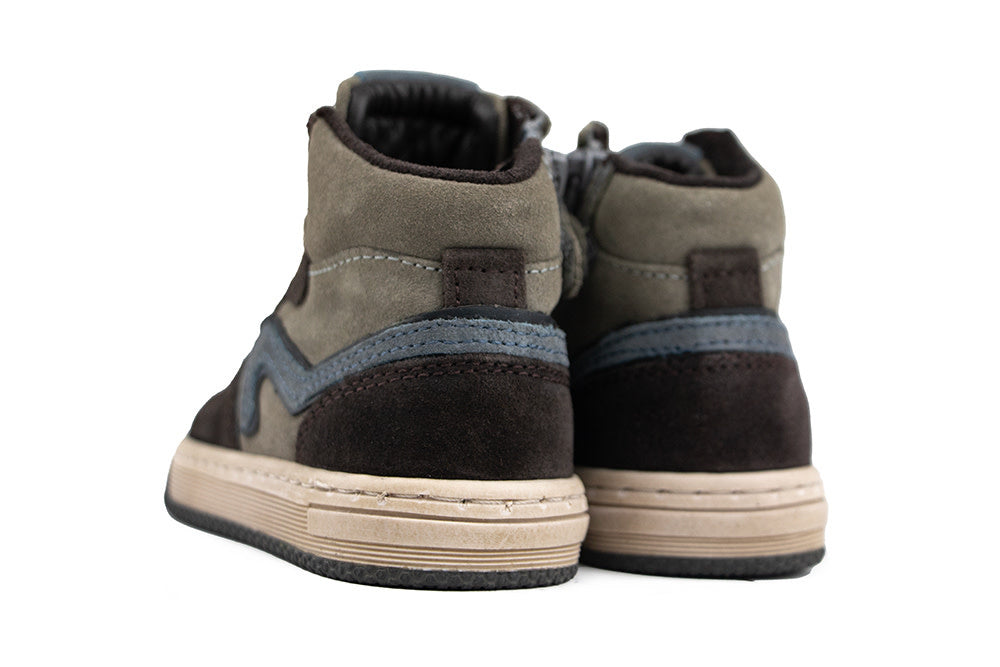 Pinocchio Hoge Sneaker Donkerbruin Combi
