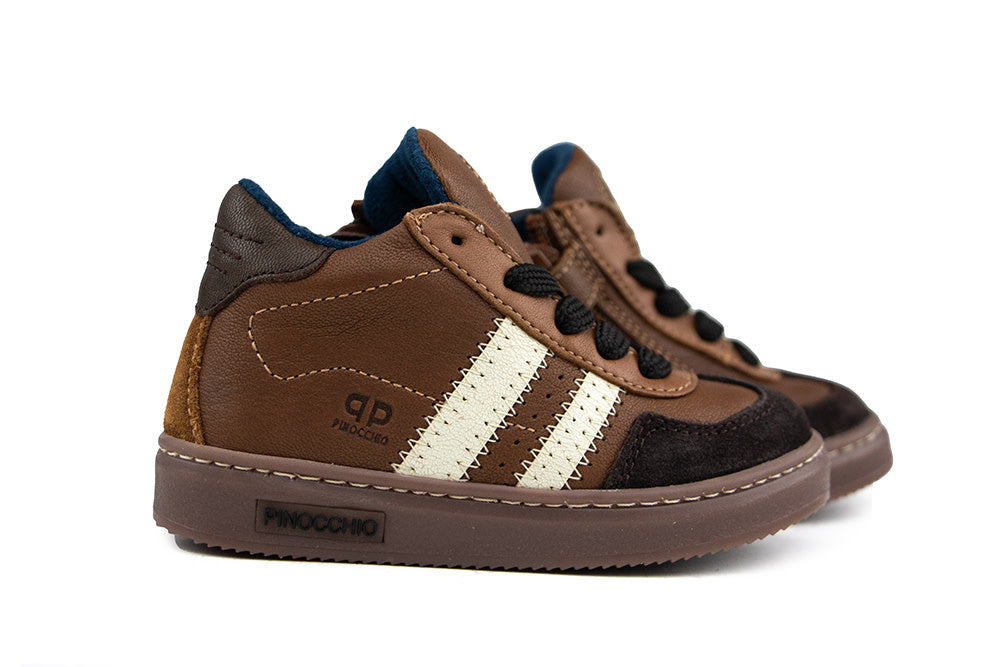 Pinocchio Hoge Sneaker Naturel Combi