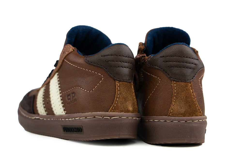 Pinocchio Hoge Sneaker Naturel Combi
