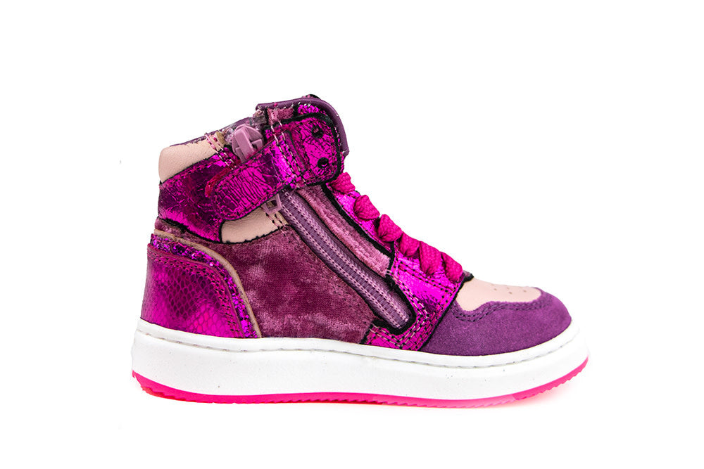 Pinocchio Hoge Sneaker Fucsia Combi