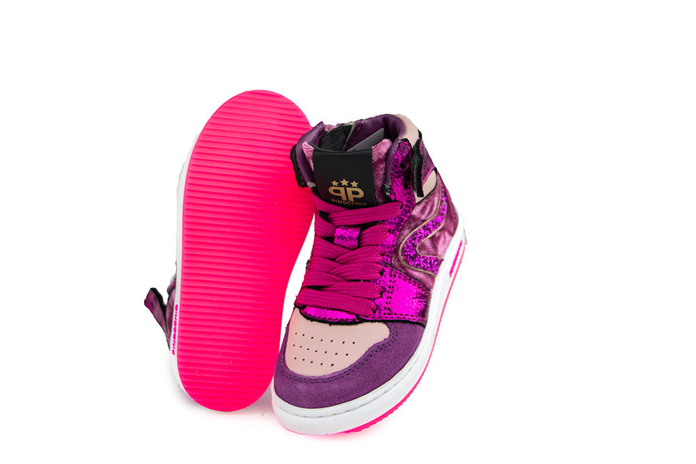 Pinocchio Hoge Sneaker Fucsia Combi
