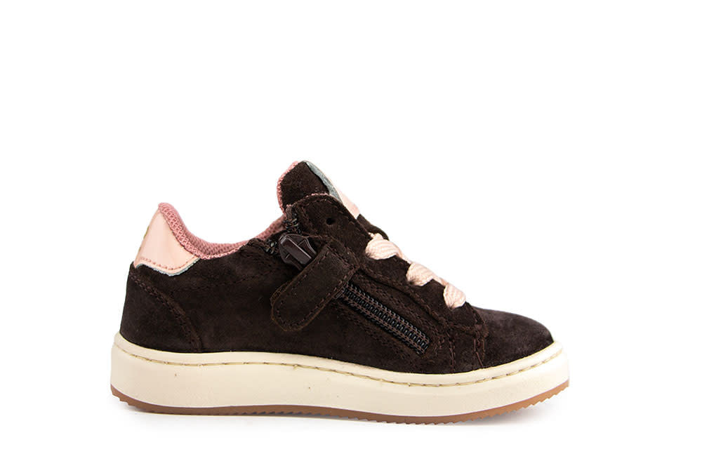 Pinocchio Sneaker Dark Brown Pink Combi