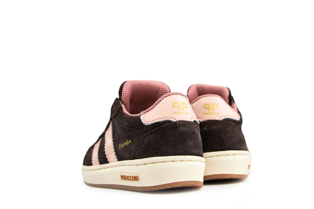 Pinocchio Sneaker Dark Brown Pink Combi