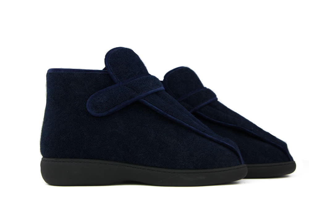 Pulman Heren Pantoffels Klittenband Blauw