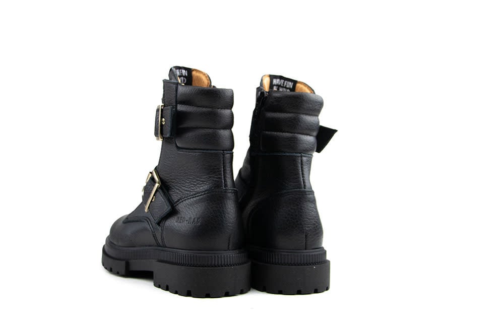 Red Rag Bikerboot Gespen Black Nappa