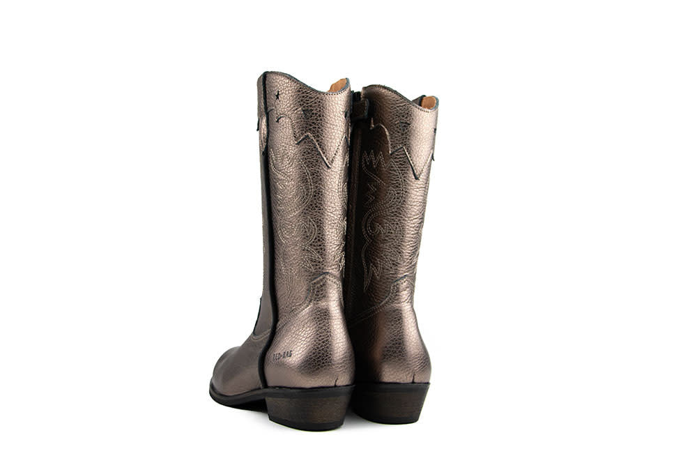 Red Rag Western Boot Bronze Metal