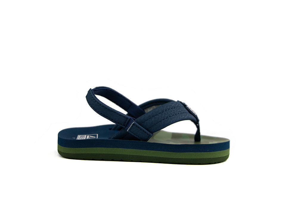 Reef Slippers Little Ahi Navy Camo