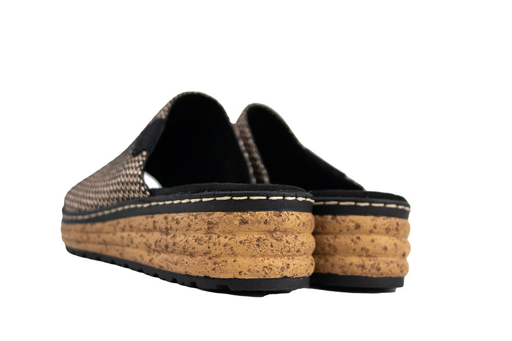 Rieker Slipper Schwarz Natur Multi