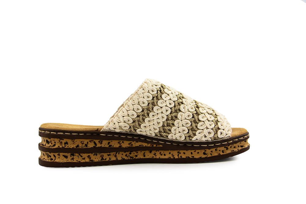 Rieker Slipper Creme Gold Ginger