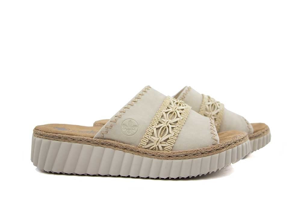Rieker Slipper Creme Offwhite