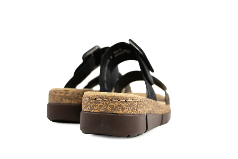 Rieker Slipper Braun Schwarz Leo