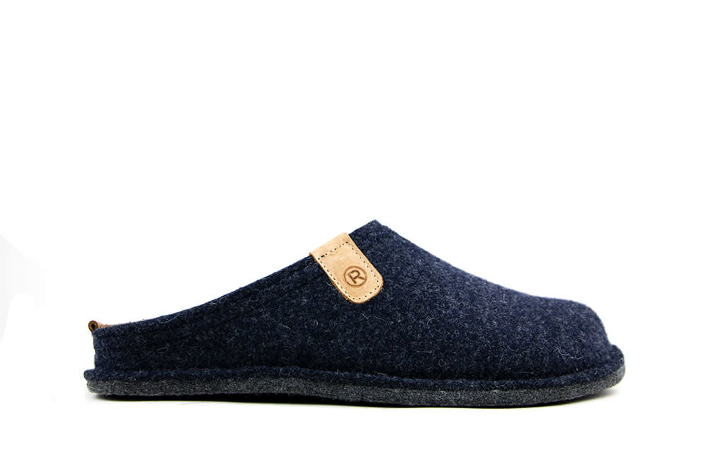 Rohde Pantoffel Muil Donkerblauw Vilt