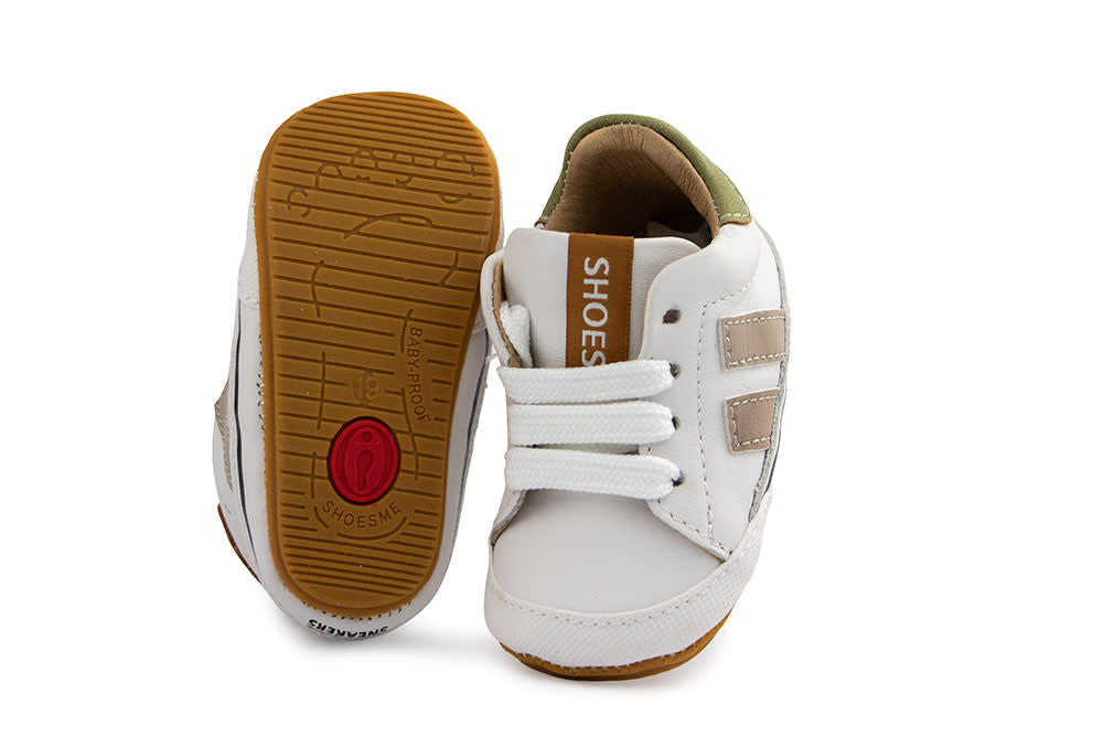 Shoesme Babyproof Sneaker White Taupe