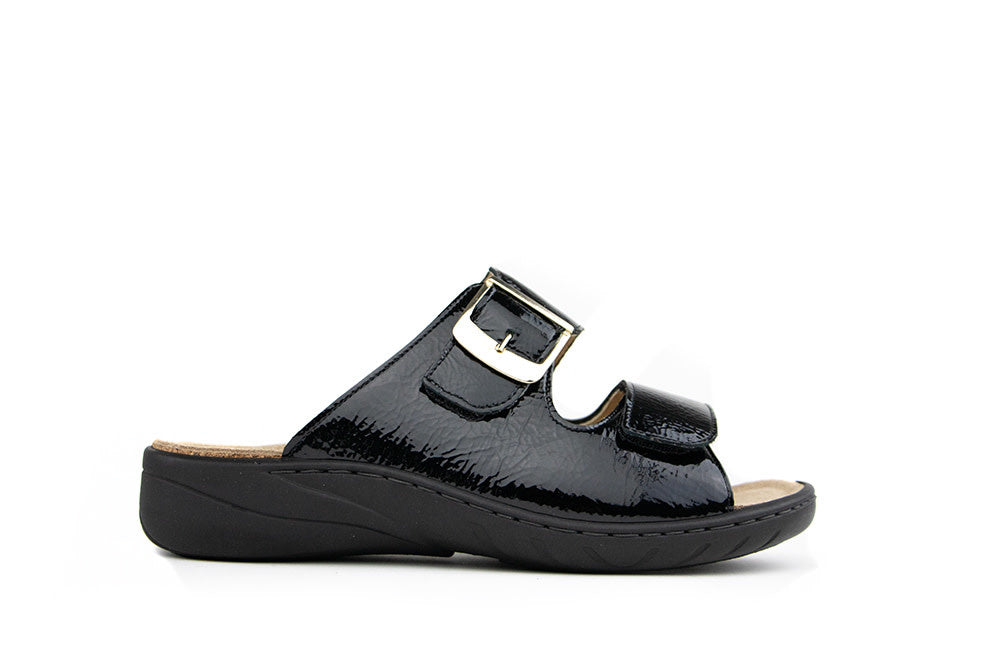 Solidus Slipper Wellness Schwarz Lack