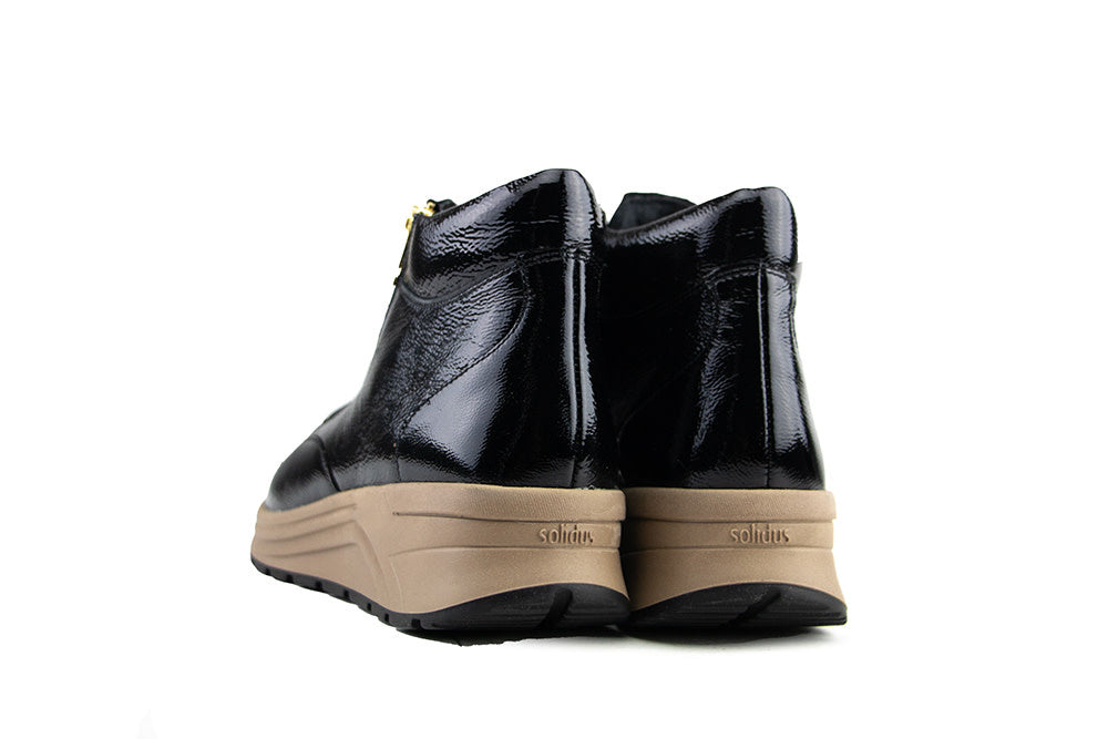 Solidus Hoge Sneaker Karma Schwarz Lack