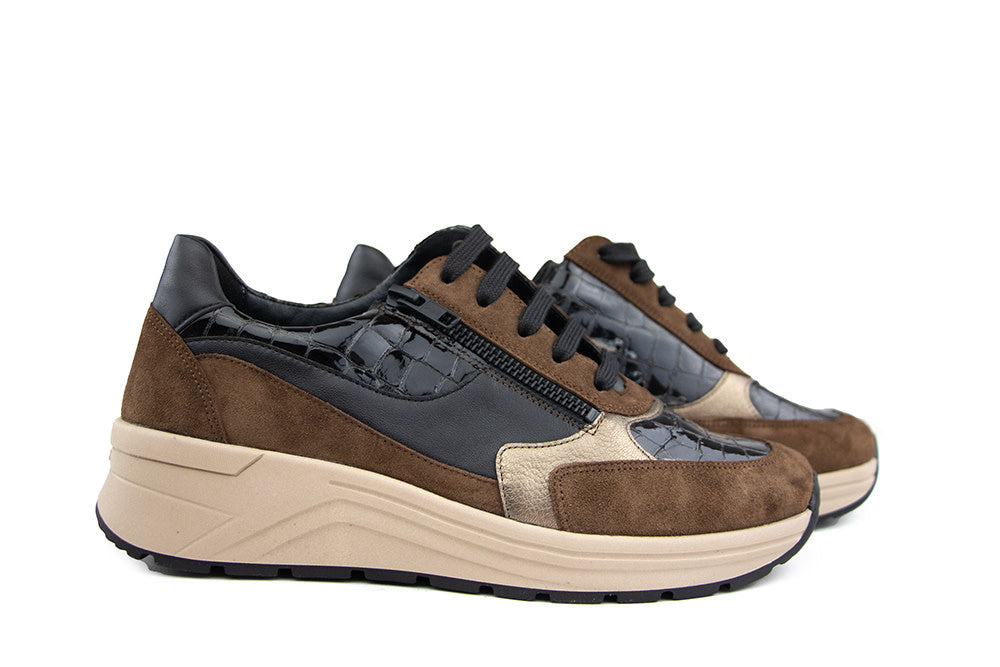 Solidus Sneaker Karma Caffe Multi Kroko