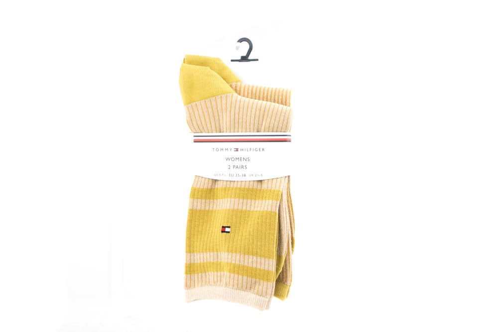Tommy Hilfiger Women Sock Lurex Old Gold