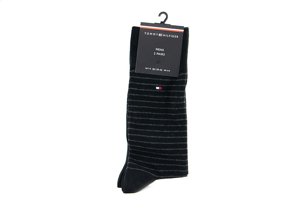 Tommy Hilfiger Men Small Stripe Sock Black