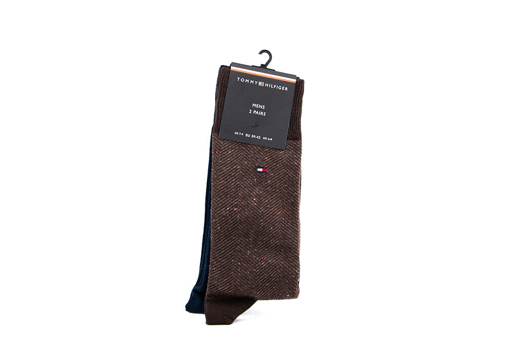 Tommy Hilfiger Sock Herringbone Chocolate Brown