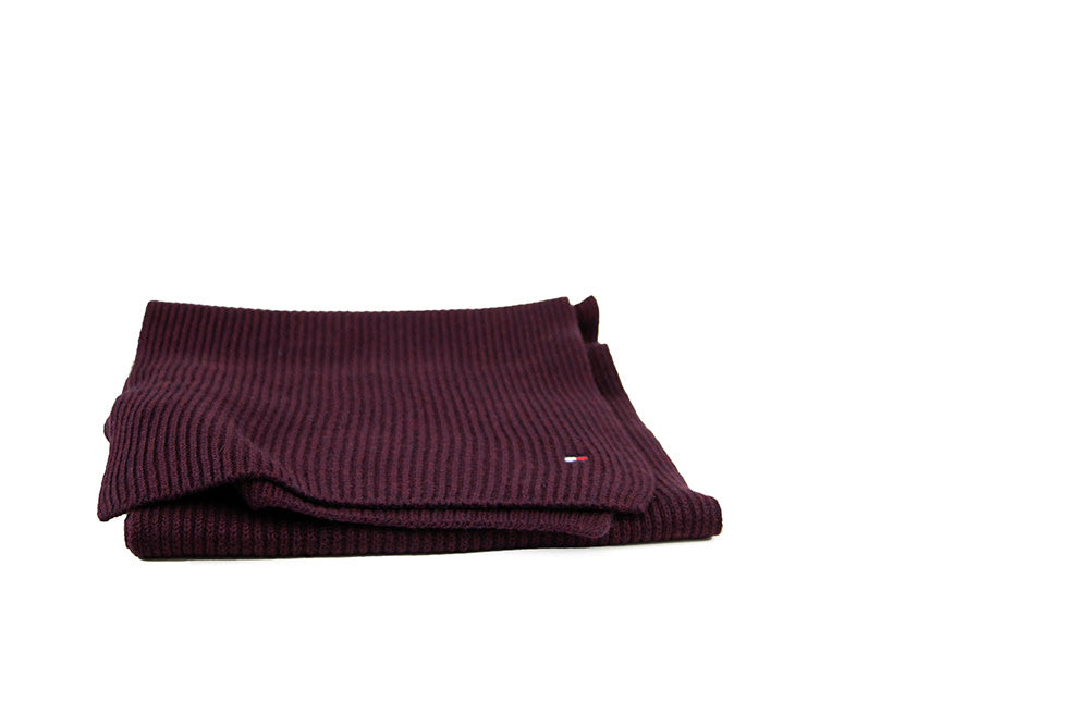 Tommy Hilfiger Cotton Scarf Deep Burgundy