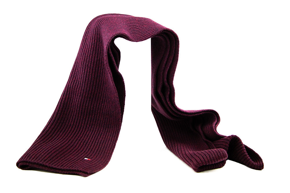 Tommy Hilfiger Cotton Scarf Deep Burgundy